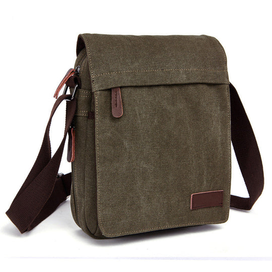 Men's Canvas Messenger Bag | Crossbody